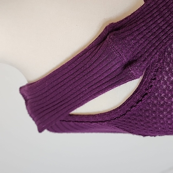 NEW Free People Revolve Thermal Ventura Drippy African Violet Top Bohemian Gypsy - Picture 4 of 16